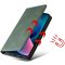 Apple iPhone 12 Pro Max, Puzdro s bočným otváraním, stojan, držiak na karty, remienok na zápästie, Wooze Business Plus, tmavozelené