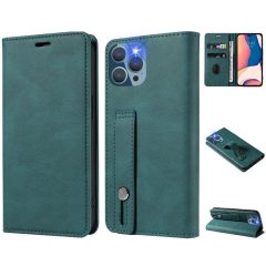   Apple iPhone 12 Pro Max, Puzdro s bočným otváraním, stojan, držiak na karty, remienok na zápästie, Wooze Business Plus, zelené