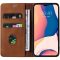 Samsung Galaxy M32 4G SM-M325F, puzdro s bočným otváraním, stojan, držiak na karty, remienok na zápästie, Wooze Business Plus, hnedá