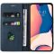 Samsung Galaxy M32 4G SM-M325F, puzdro s bočným otváraním, stojan, držiak na karty, remienok na zápästie, Wooze Business Plus, modrá