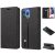 Huawei Honor 50 Lite / Nova 8i, puzdro s bočným otváraním, stojan, držiak na karty, remienok na zápästie, Wooze Business Plus, čierna