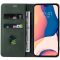 OnePlus 10 Pro, puzdro s bočným otváraním, stojan, držiak na karty, remienok na zápästie, Wooze Business Plus, tmavozelená