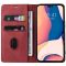 OnePlus 9, puzdro s bočným otváraním, stojan, držiak na karty, remienok na zápästie, Wooze Business Plus, červená