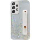 Xiaomi Poco X5 Pro 5G, silikónové puzdro, stredne odolné voči nárazom, s remienkom na zápästie, farebne priehľadné, lesklý vzor, Wooze Strap Star, vzorované/biele