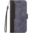 Huawei Honor Magic 5 Pro, puzdro s bočným otváraním, stojan, držiak na karty, remienok na zápästie, Wooze Colour Wallet, sivá