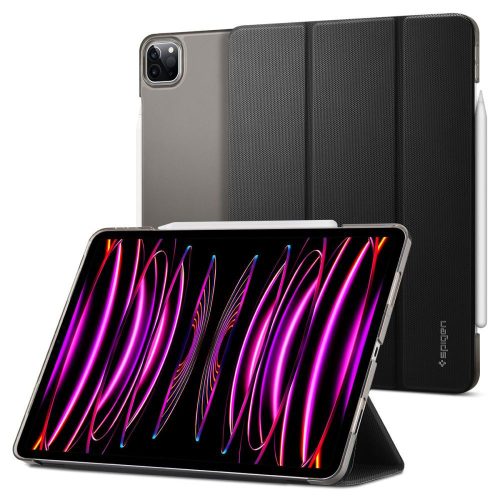 Apple iPad Pro 11 (2020 / 2021 / 2022), puzdro so zložkou, látkový vzor, Spigen Liquid Air Folio, čierne