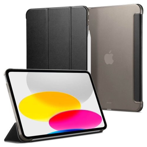 Apple iPad 10.9 (2022), Puzdro s priehradkou, Smart Case, Spigen Smart Fold, čierne