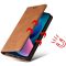 Xiaomi Redmi K60E, puzdro s bočným otváraním, stojan, držiak na karty, remienok na zápästie, Wooze Business Plus, hnedá
