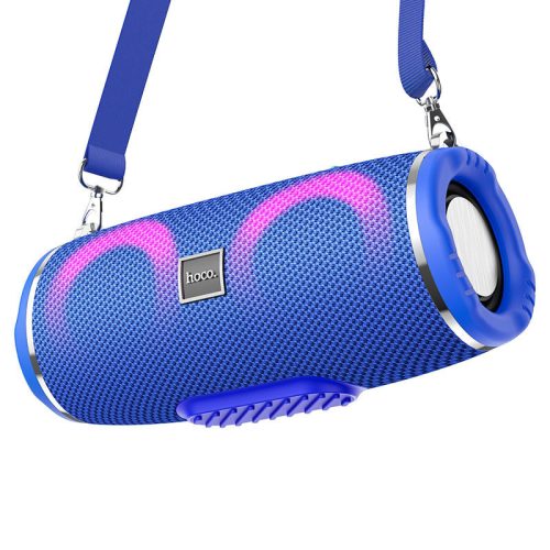 Prenosný reproduktor Bluetooth, 2 x 5 W, v5.0, vstavané FM rádio, čítačka TF kariet, USB zásuvka, 3,5 mm, RGB osvetlenie, na zavesenie, vodotesný, Hoco HC12, modrý