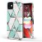 Huawei P60 / P60 Pro, silikónové puzdro, polygonálny mramorový vzor, Wooze Geometric Marble, farba/zelená