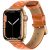 Apple Watch 1-6, SE (38/40 mm) / Watch 7-8 (41 mm), kožený remienok, diamantový vzor, Hoco WA18, oranžová