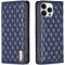 Huawei Nova 11 / 12S / 12 Lite, bočné otváracie puzdro, stojan s držiakom na karty, 3D diamantový vzor, Wooze Pillow, modré