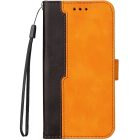 Apple iPhone 15 Pro, Puzdro s bočným otváraním, stojan, držiak na karty, remienok na zápästie, Wooze Colour Wallet, oranžová