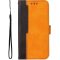 Apple iPhone 15 Pro, Puzdro s bočným otváraním, stojan, držiak na karty, remienok na zápästie, Wooze Colour Wallet, oranžová