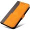 Apple iPhone 15 Pro, Puzdro s bočným otváraním, stojan, držiak na karty, remienok na zápästie, Wooze Colour Wallet, oranžová