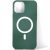 Apple iPhone 15 Plus, Silikónové puzdro s magnetickým krúžkom, kompatibilné s nabíjačkou MagSafe, Wooze Magsafe Case, zelené