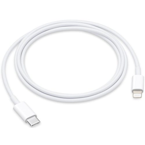 Nabíjací a dátový kábel USB typu C, Lightning, 200 cm, rýchle nabíjanie, Apple, biely, továrenský