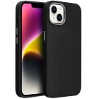 Apple iPhone 15 Plus, Silikónové puzdro, stredne odolné proti nárazu, rám s kovovým efektom, Rámček, čierne