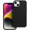 Apple iPhone 15 Plus, Silikónové puzdro, stredne odolné proti nárazu, rám s kovovým efektom, Rámček, čierne