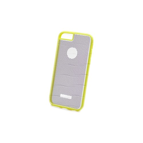Apple iPhone 6 / 6S, Plastový zadný kryt, Usams Vouge, vzor mriežky, priehľadný/žltý
