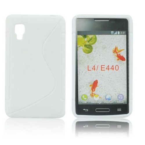 LG Optimus L4 II E440, silikónové puzdro TPU, S-Line, biele