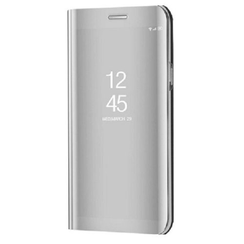 Samsung Galaxy S8 Plus SM-G955, Bočné otváracie puzdro s indikátorom hovoru, Smart View Cover, strieborné (náhradný trh)