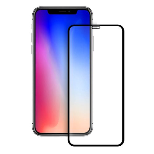 Apple iPhone XS Max / 11 Pro Max, Ochranná fólia na displej, Fólia odolná proti nárazu (vrátane zakrivenej strany!), Tvrdené sklo, čierna