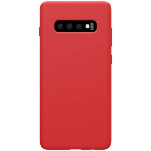 Samsung Galaxy S10 Plus SM-G975, TPU silikónové puzdro, pogumované, Nillkin Flex Pure, červené