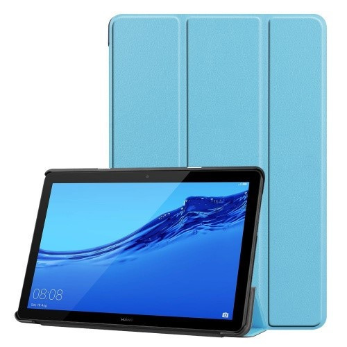 Huawei Mediapad M5 Lite 10.1, puzdro na zakladače, Trifold, svetlo modré