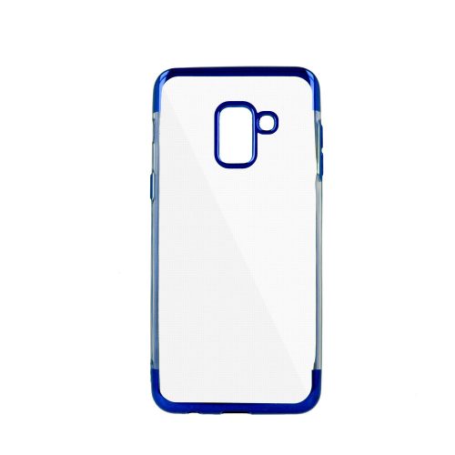 Samsung Galaxy A20 / A30 SM-A205F / A305F, TPU silikónové puzdro, elektrolytické pokovovanie, transparentné/modré