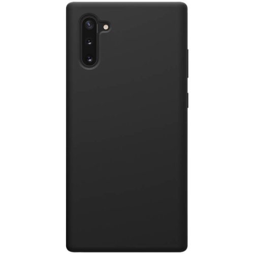 Samsung Galaxy Note 10 / 10 5G SM-N970 / N971, silikónové puzdro TPU, pogumované, Nillkin Flex Pure, čierne, čierne