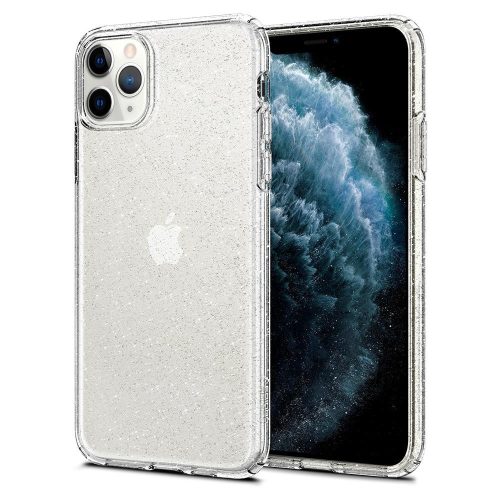 Apple iPhone 11 Pro Max, TPU silikónové puzdro, Spigen Liquid Crystal Glitter, číre