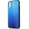 Samsung Galaxy S20 Ultra 5G SM-G988, silikónové ochranné puzdro, zadná strana z tvrdeného skla, Aurora Glass, modrá
