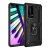 Samsung Galaxy A10e SM-A102U, Plastový zadný kryt, stredne odolný proti nárazu, silikónová vnútorná strana, krúžok držiaka telefónu, Defender, čierny