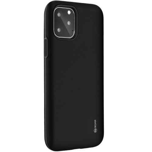 Huawei Y6p, silikónové puzdro s plastovým rámom, stredne odolné proti nárazu, Roar Rico Armor, čierne