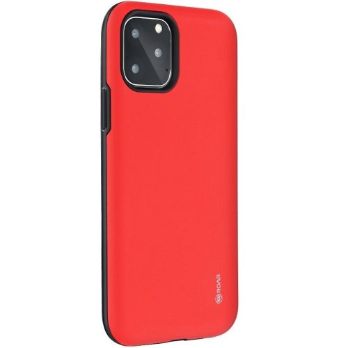 Xiaomi Redmi 8A, silikónové puzdro s plastovým rámom, stredne odolné proti nárazu, Roar Rico Armor, červené