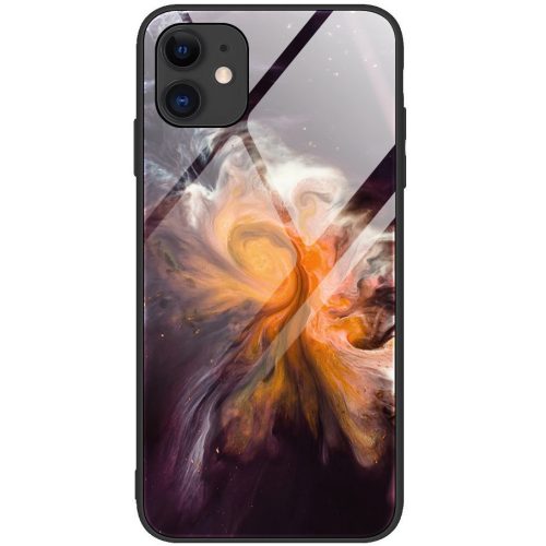 Apple iPhone 7 / 8 / SE (2020) / SE (2022), silikónová ochrana displeja, zadná strana z tvrdeného skla, mramorový vzor, Wooze FutureCover, čierna farba