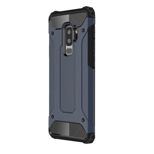 OnePlus 8, plastový zadný kryt, Defender, metalický efekt, tmavomodrá