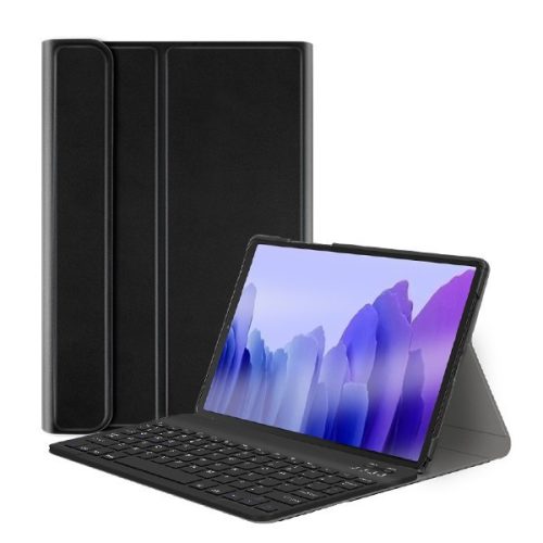 Samsung Galaxy Tab A 8.0 (2019) SM-T290 / T295, Bluetooth klávesnica, puzdro s priehradkou, podsvietená klávesnica, magnetické pripevnenie, podsvietenie Wooze, čierna farba