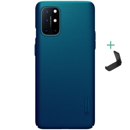 OnePlus 8T / 8T Plus 5G, plastový zadný kryt Stand, Nillkin Super Frosted, zelenomodrý