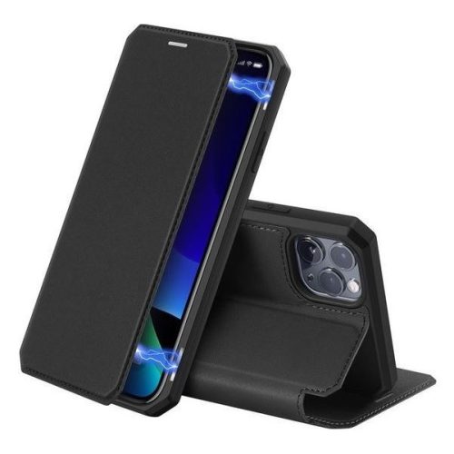 Samsung Galaxy A51 SM-A515F, Bočné otváracie puzdro, stojan, Dux Ducis Skin X, čierna