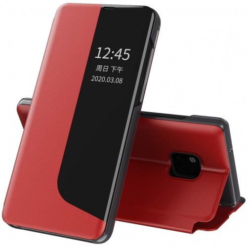 Huawei Mate 20 Pro, bočné otváracie puzdro, stojan s indikátorom hovoru, Wooze FashionBook, červená