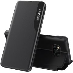   Samsung Galaxy S9 Plus SM-G965, puzdro s bočným otváraním, stojan s indikátorom hovoru, Wooze FashionBook, čierna