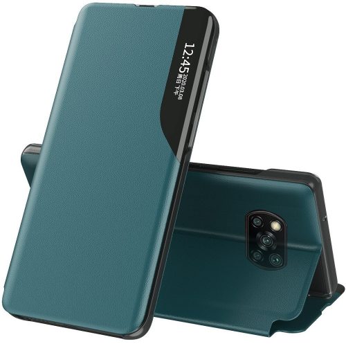 Xiaomi Poco X3 NFC / X3 Pro, bočné otváracie puzdro, stojan s indikátorom hovoru, Wooze FashionBook, zelená