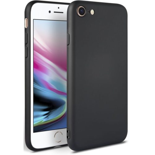 Apple iPhone 7 / 8 / SE (2020) / SE (2022), silikónové puzdro, prémiové, čierne