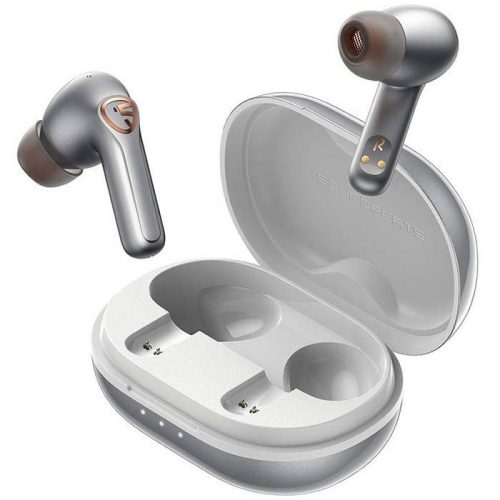 Bluetooth stereo slúchadlá, v5.2, TWS, nabíjací dok, dotykové ovládanie, potláčanie šumu, vodotesné, odporúčané pre hráčov, SoundPeats H2, sivé
