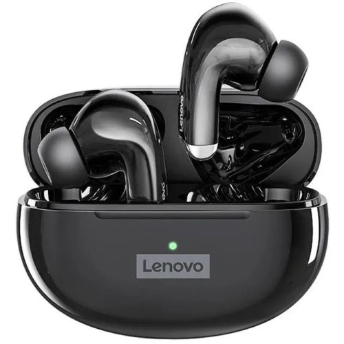 Bluetooth stereo slúchadlá, v5.0, TWS, nabíjací dok, dotykové ovládanie, potláčanie šumu, vodotesné, odporúčané pre hráčov, Lenovo LivePods LP5, čierne, z výroby