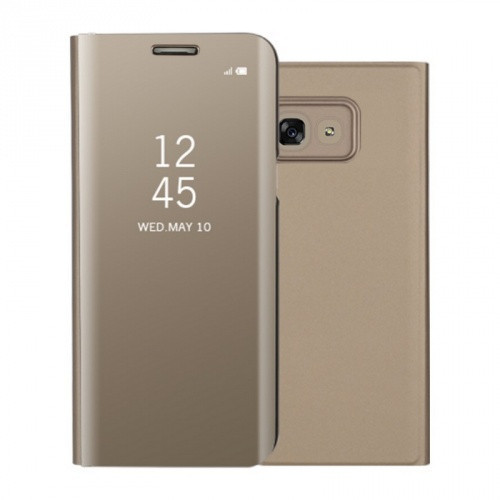 Samsung Galaxy J6 (2018) SM-J600F, puzdro s bočným otváraním a indikátorom hovoru, kryt Smart View Cover, zlatý (náhradný trh)