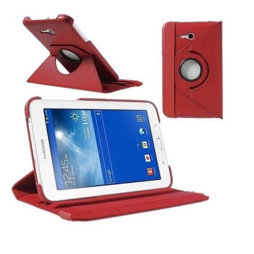 Samsung Galaxy Tab 3 Lite 7.0 SM-T110, puzdro s priečinkom, otočné o 360°, červené
