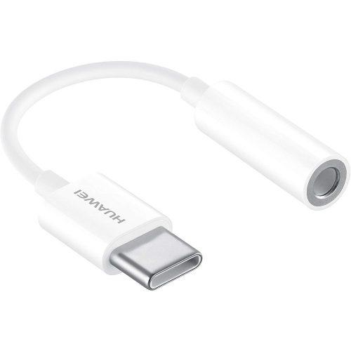 Adaptér, prevodník USB Type-C - 3,5 mm jack, Huawei, továrenský, biely, CM20